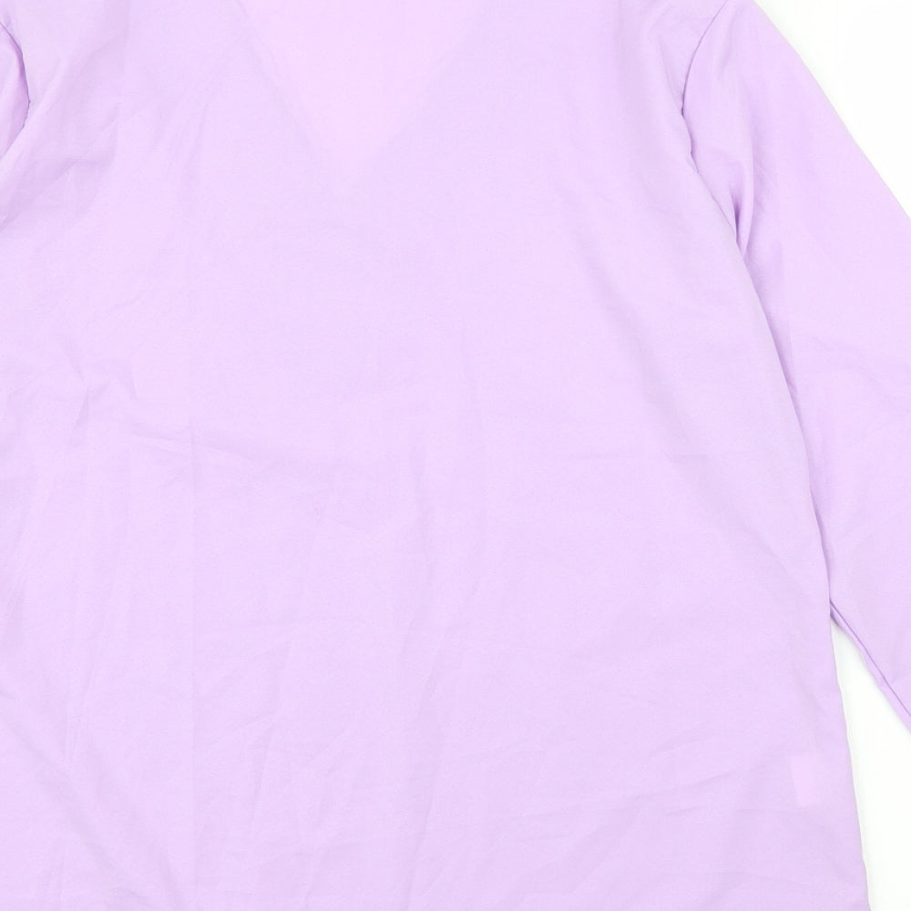 Preworn Womens Purple Basic Blouse Size XL