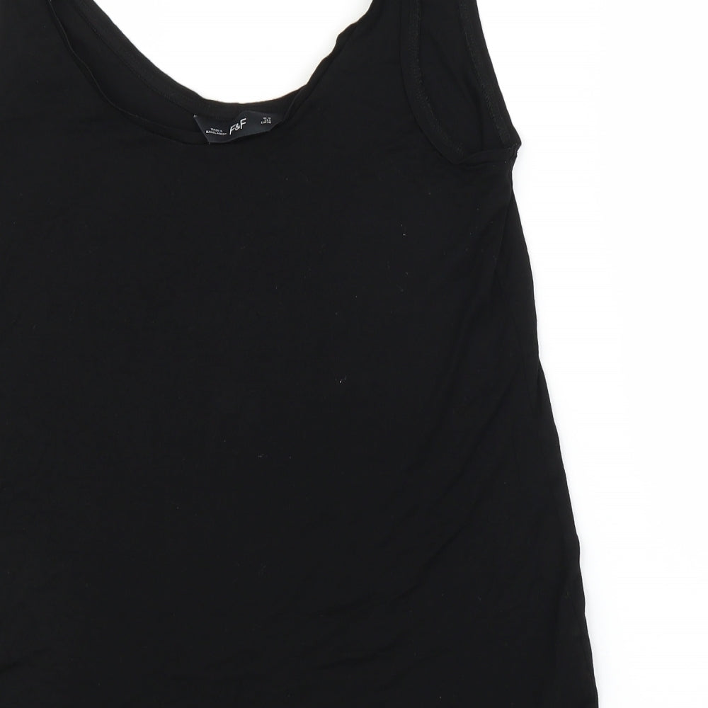 F&F Womens Black Basic Tank Size 10