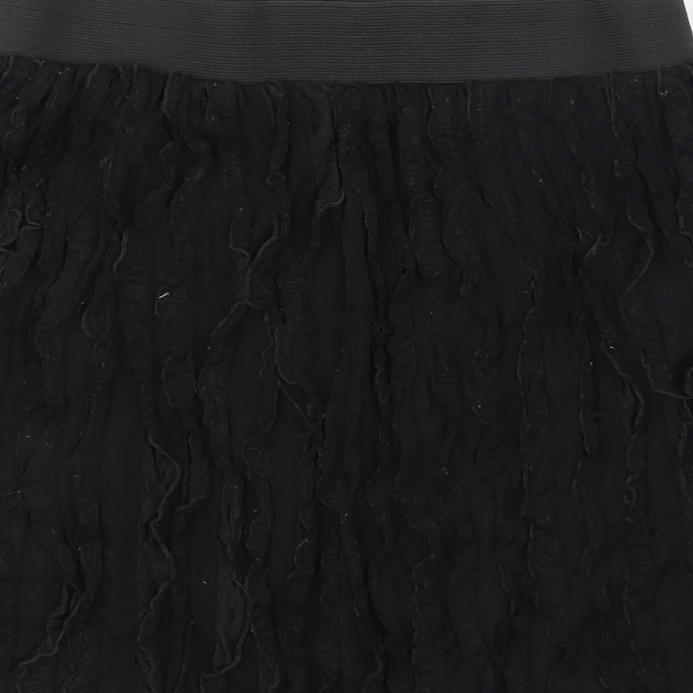 Preworn Womens Black A-Line Skirt Size S
