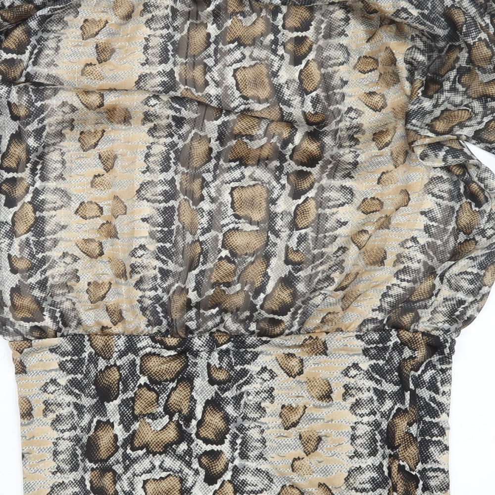 Preworn Womens Brown Animal Print Shift One Size