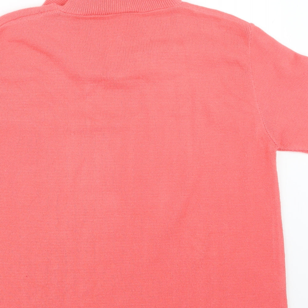 Florida Womens Pink Knit Pullover Jumper Size M