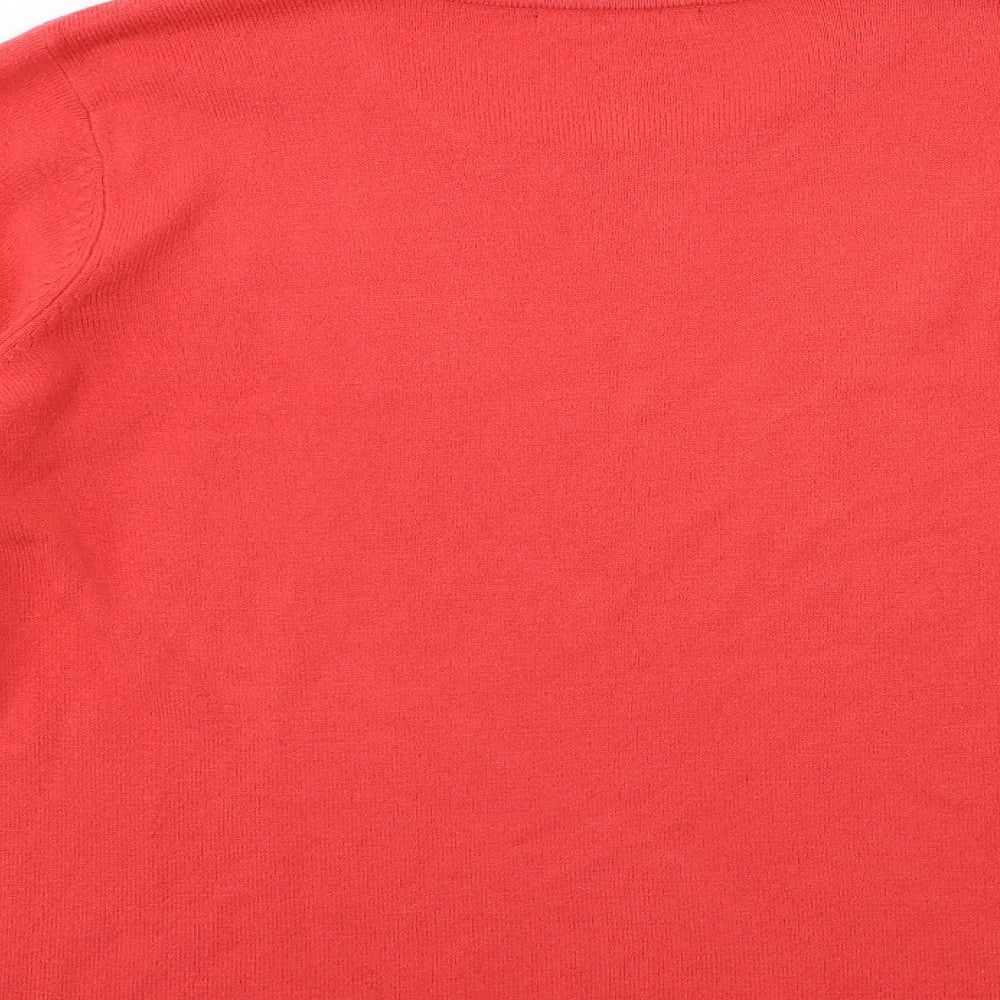 Bonmarché Womens Red Knit Pullover Jumper Size M