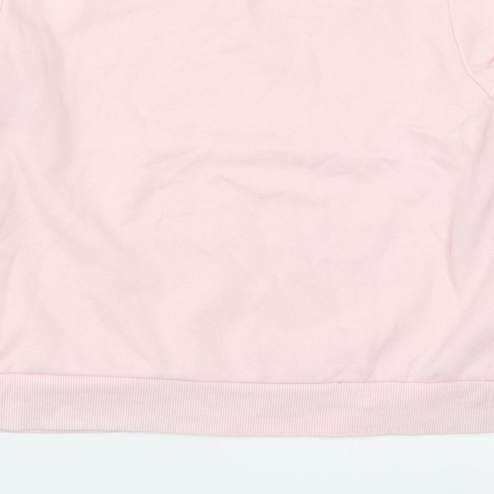 H&M Girls Pink Pullover Sweatshirt Size 11-12 Years - Glitter Chaser Dinosaur