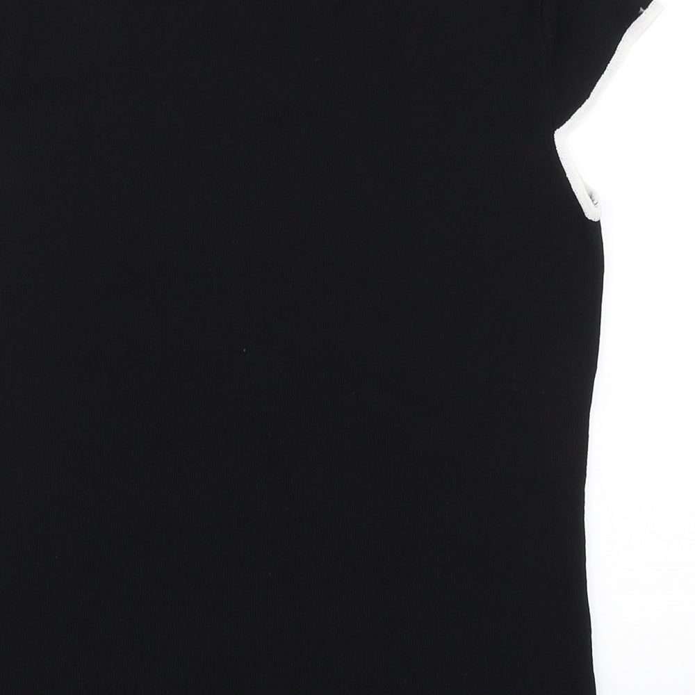 Klass Collection Womens Black Basic Blouse Size S