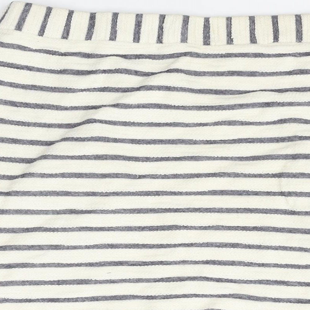Bellfield Womens Beige Striped Mini Skirt Size 12