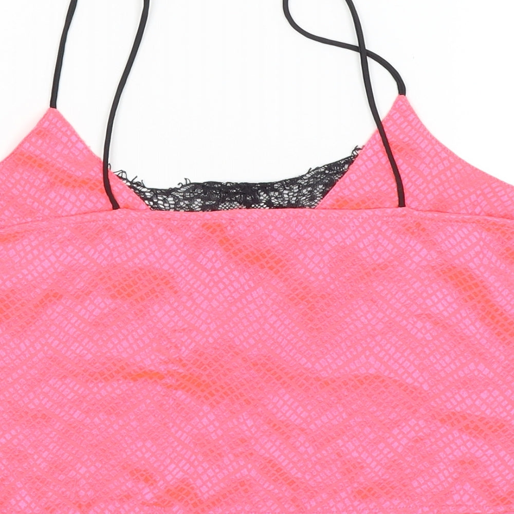 River Island Womens Pink Cropped Tank Size S