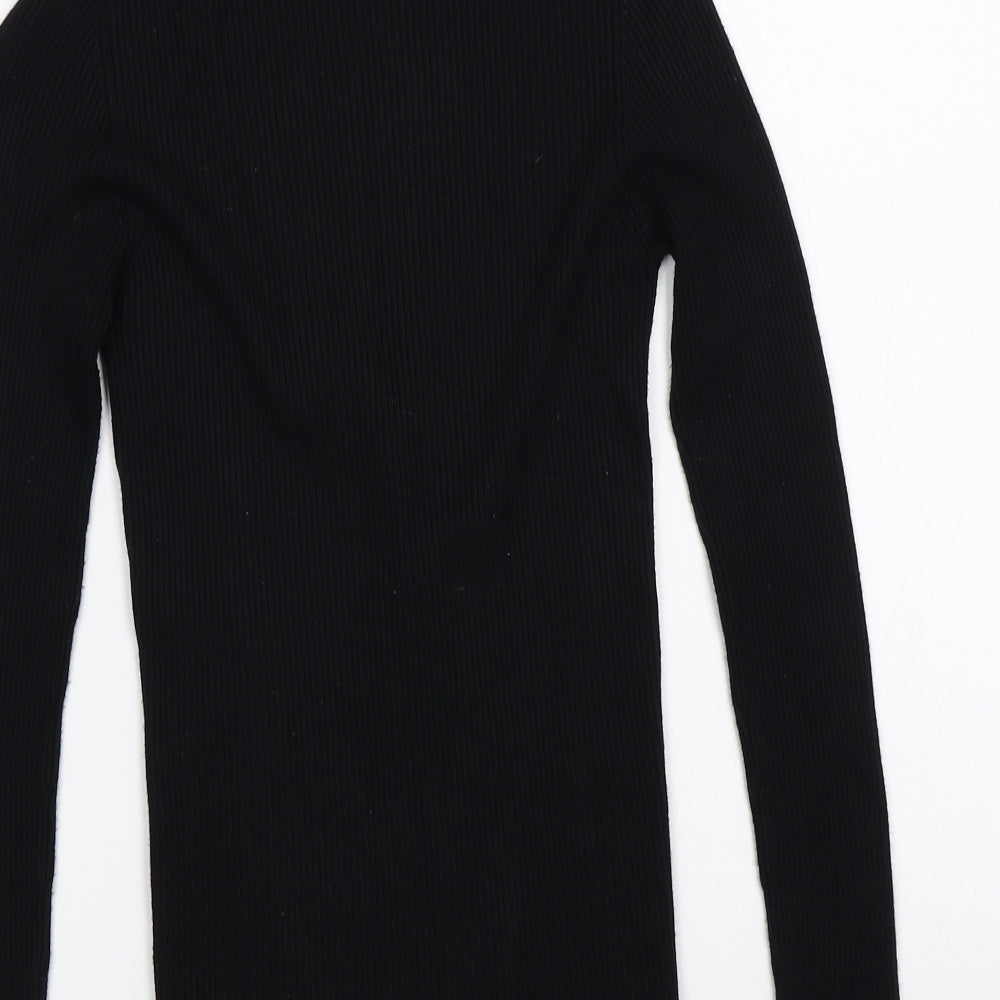 Stradivarius Womens Black Cardigan Jumper Size M