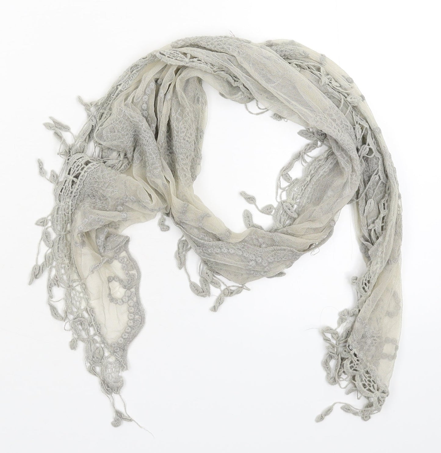 Preworn Womens Grey Knit Scarf