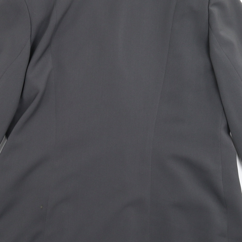 Delire Womens Grey Jacket Suit Jacket Size L