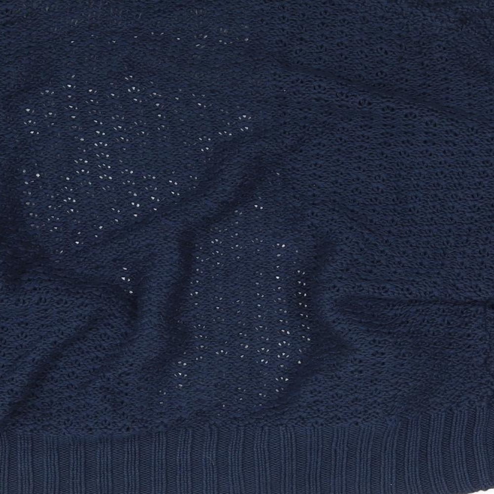 Oasis Womens Blue Knit Wrap Jumper Size 10