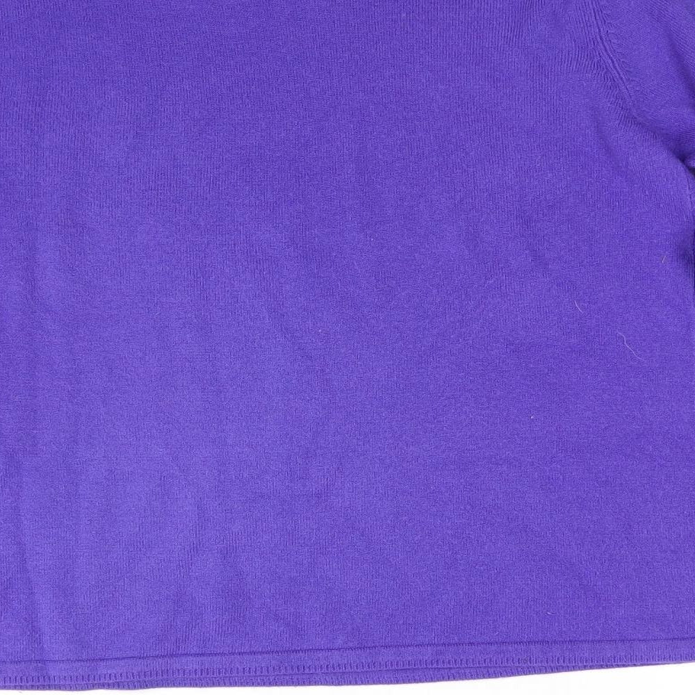 Bonmarché Womens Purple Knit Pullover Jumper Size S