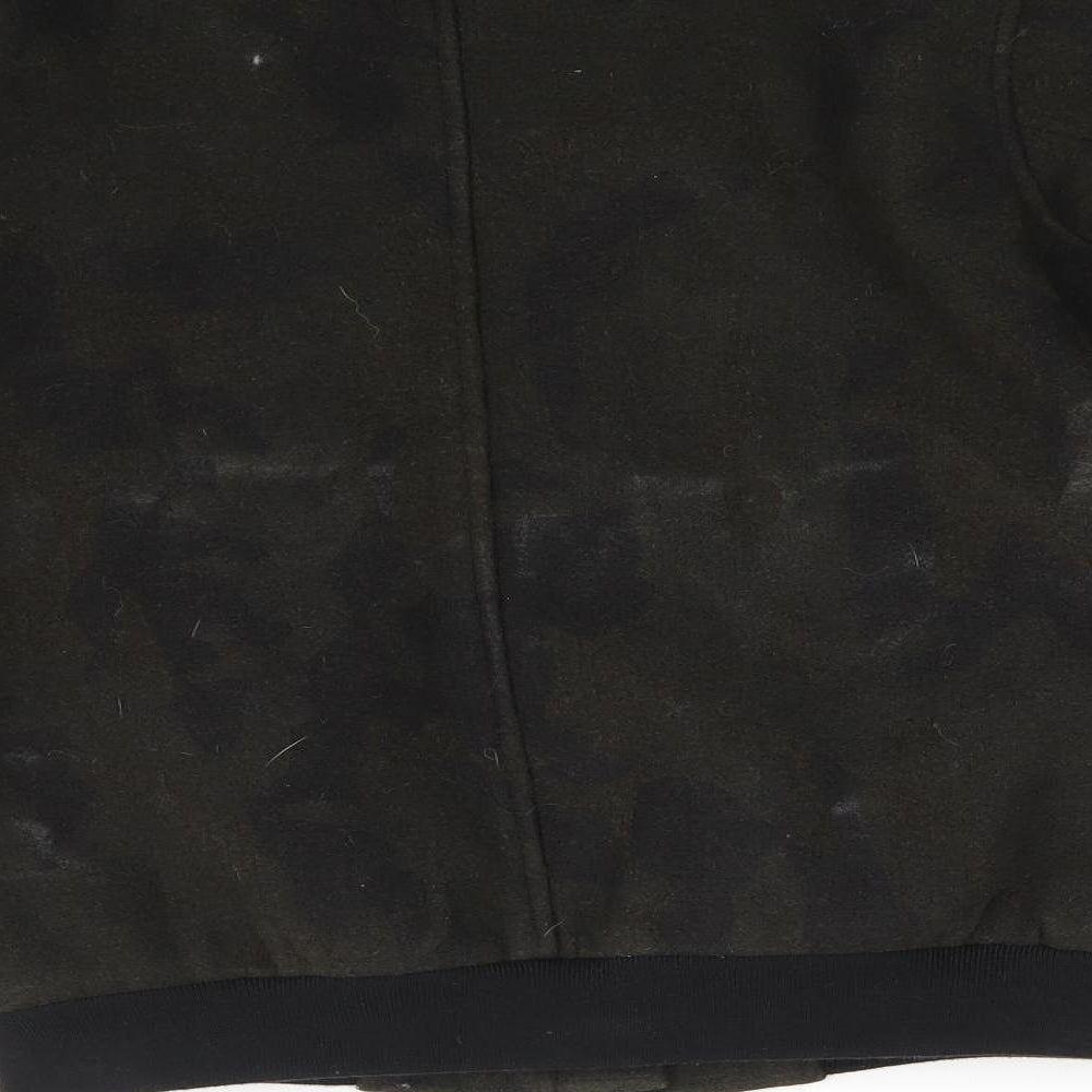Topman Womens Green Camouflage Bomber Jacket Coat Size 2XS