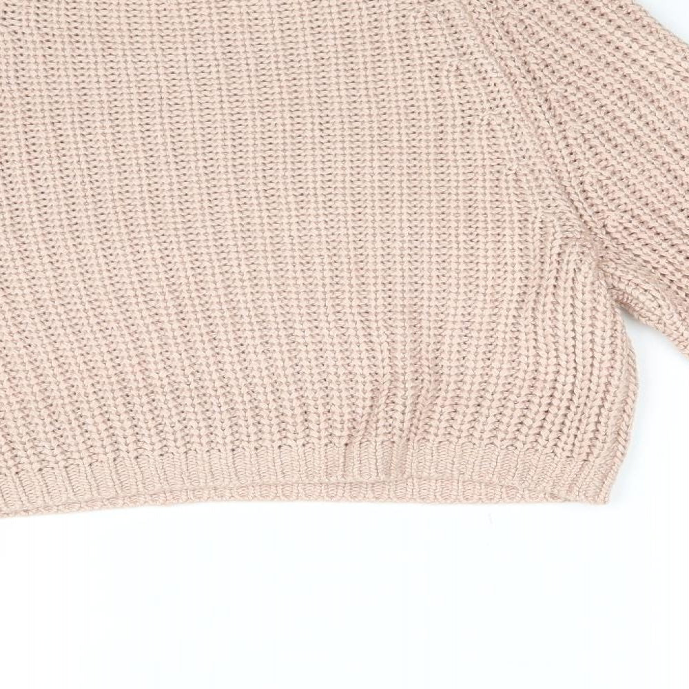 Divided Womens Beige Knit Pullover Jumper Size XS