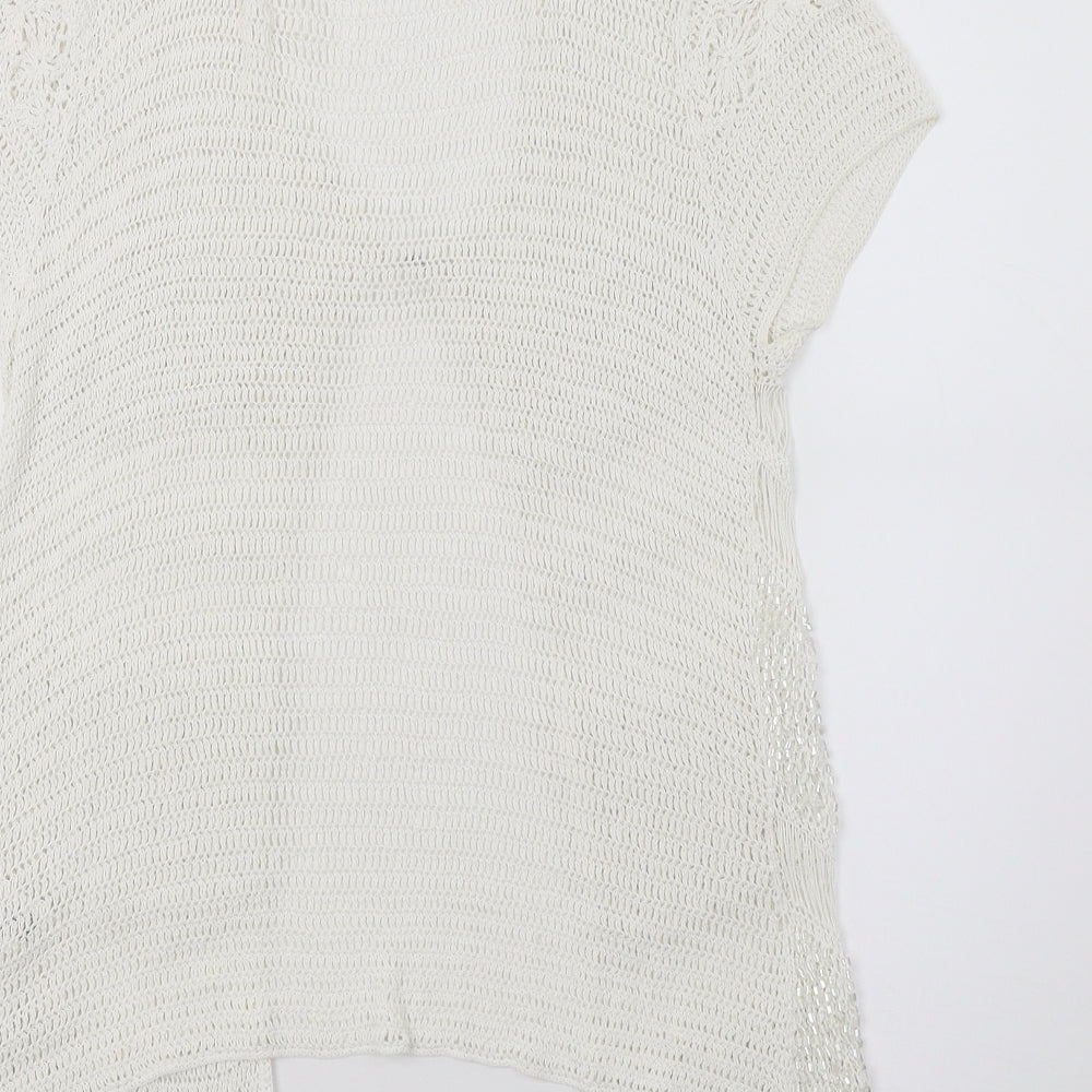 Wallis Womens White Knit Cardigan Jumper Size M