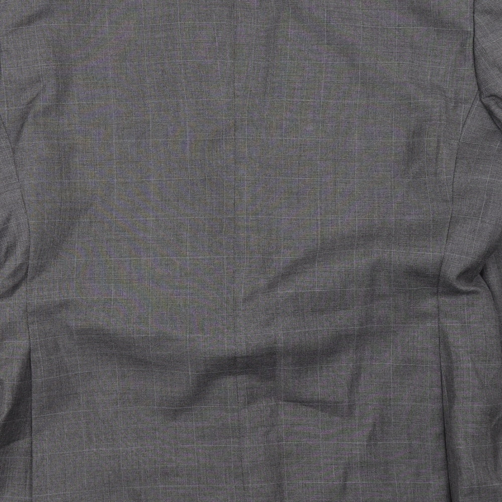 Cedarwood State Mens Grey Check Jacket Suit Jacket Size L