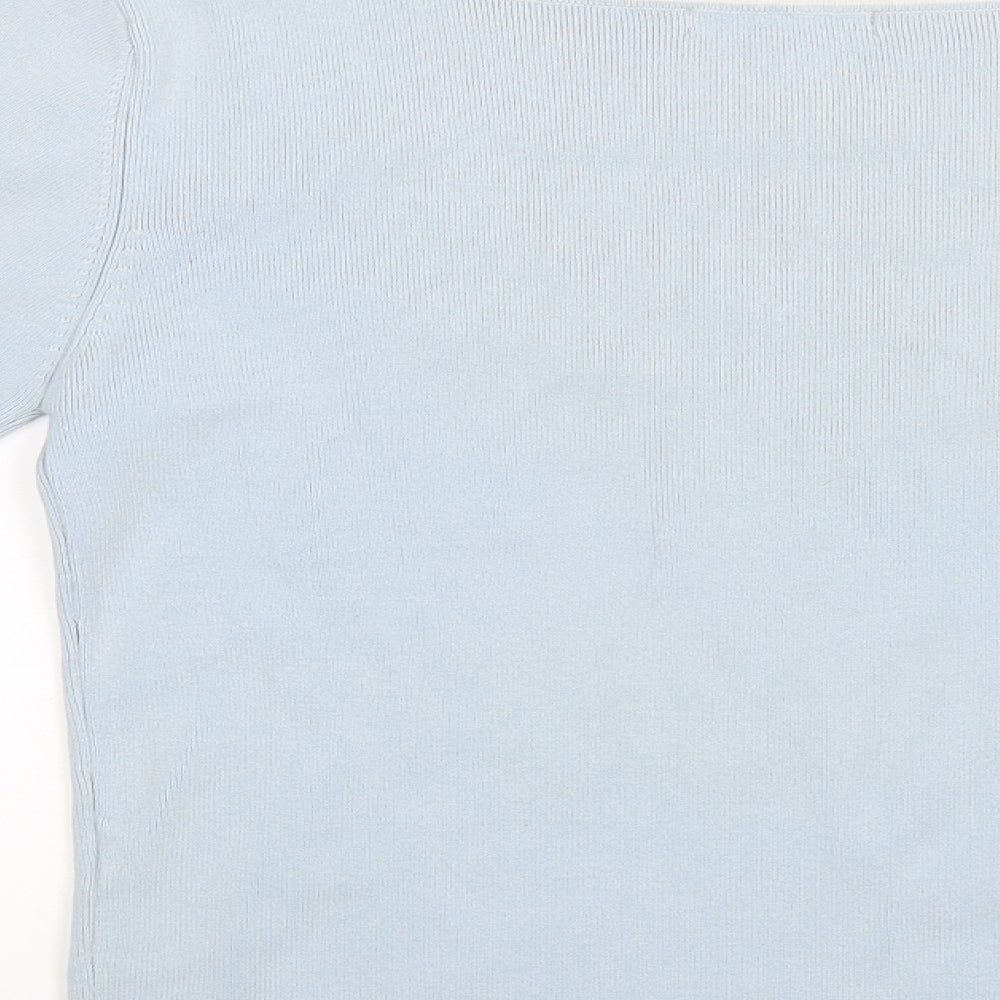 Debbie Morgan Womens Blue Pullover Jumper Size M