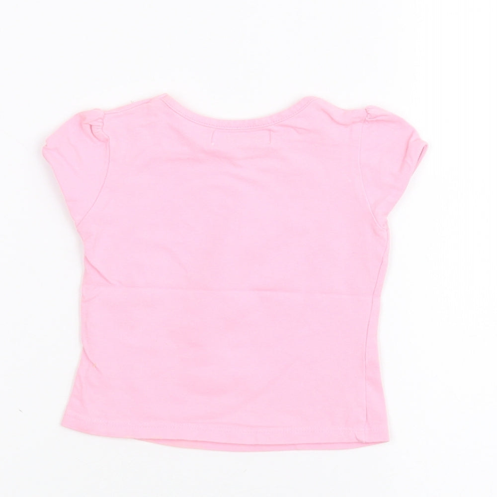 Earlydays Baby Pink Basic T-Shirt Size 6-9 Months