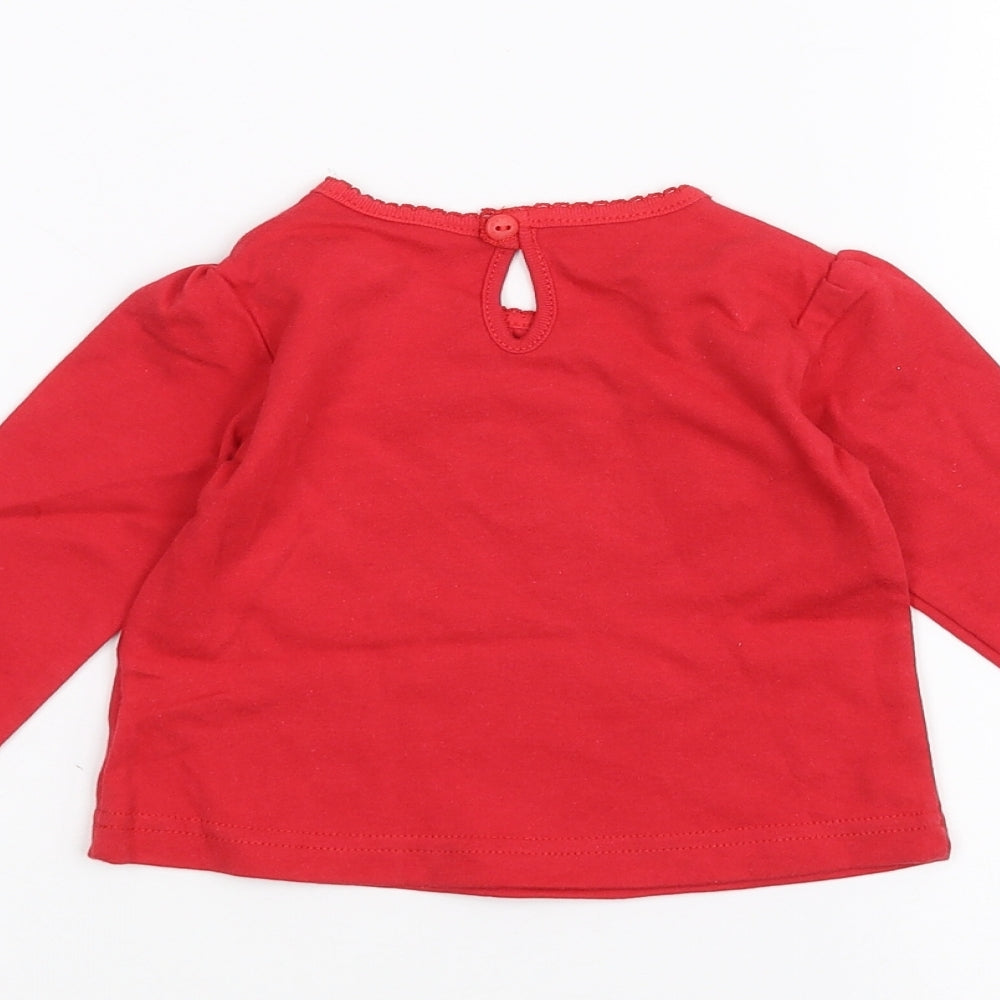 Earlydays Baby Red Basic T-Shirt Size 6-9 Months