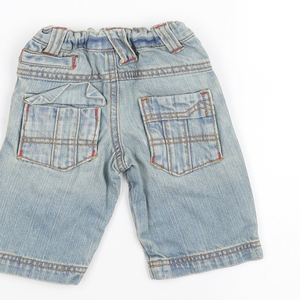 NEXT Baby Blue Denim Rain Trousers Jeans Size 3-6 Months