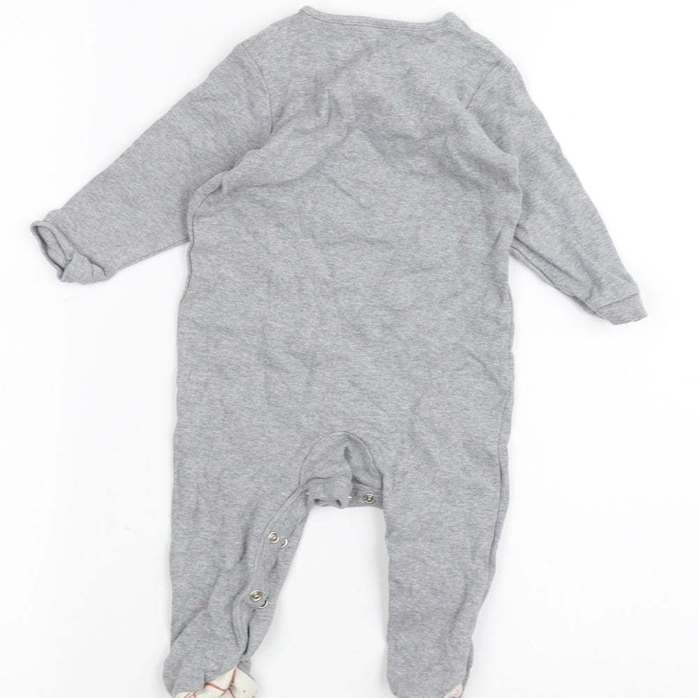 Marks & Spencer Baby Grey Babygrow One-Piece Size 6-9 Months