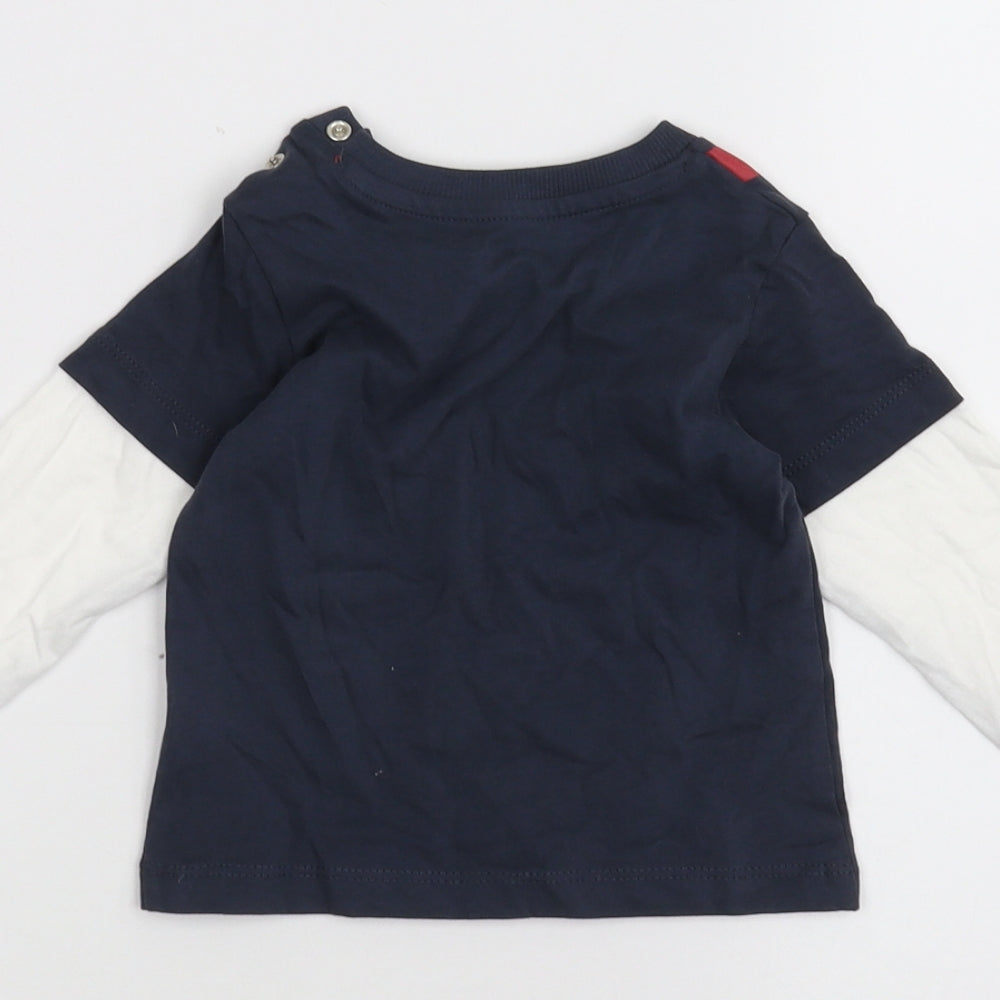 Nutmeg Baby Blue Basic T-Shirt Size 6-9 Months
