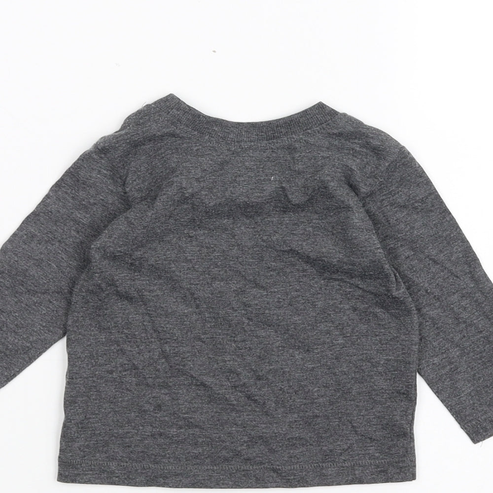 George Baby Black Basic T-Shirt Size 6-9 Months