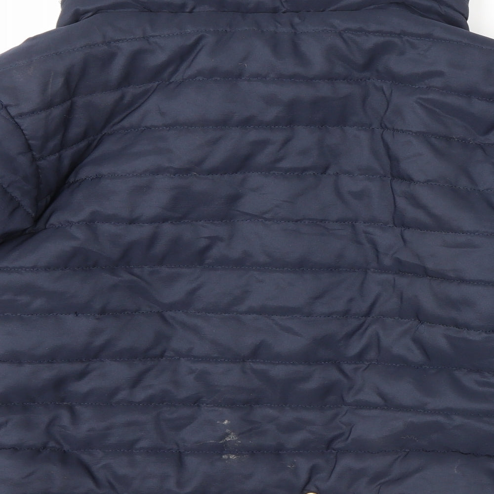 denim state Womens Blue Puffer Jacket Coat Size S