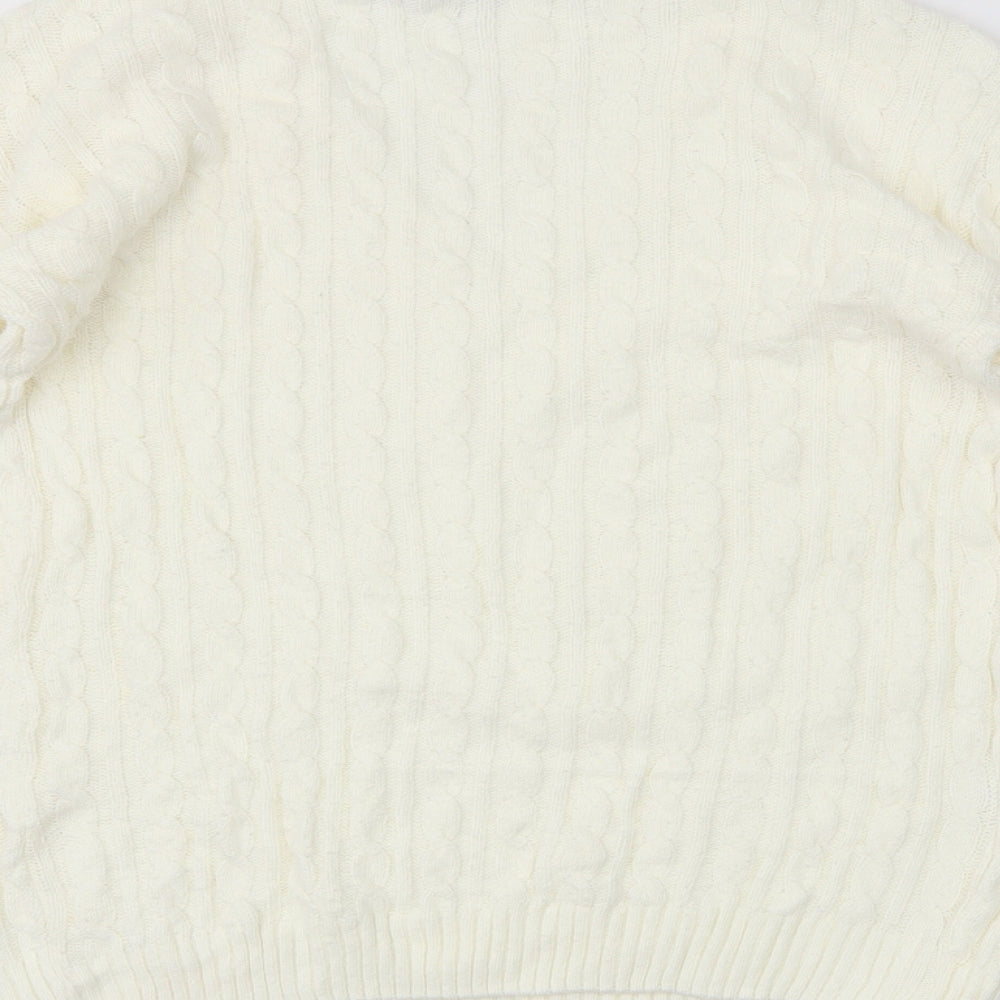 Pulse Womens Ivory Pullover Jumper Size S