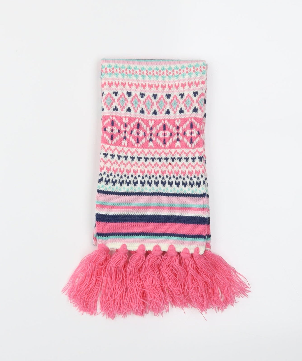 Preworn Girls Pink Striped Scarf Scarves & Wraps One Size