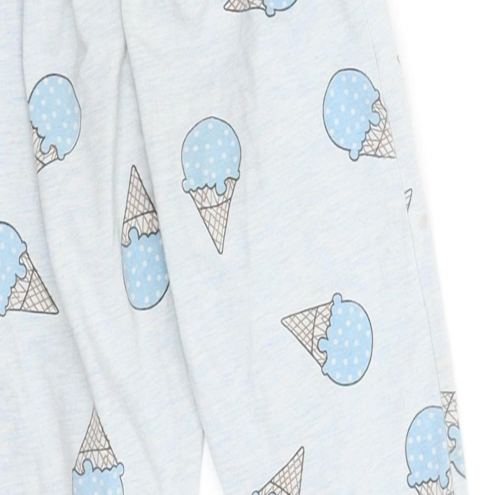 Be ou Girls Blue Solid Cami Pyjama Pants Size 18-24 Months