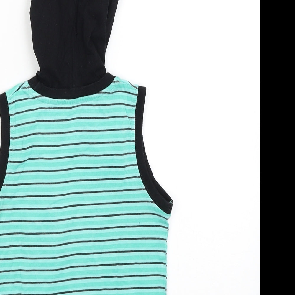 Taeko Girls Green Striped Pullover Hoodie Size 2-3 Years