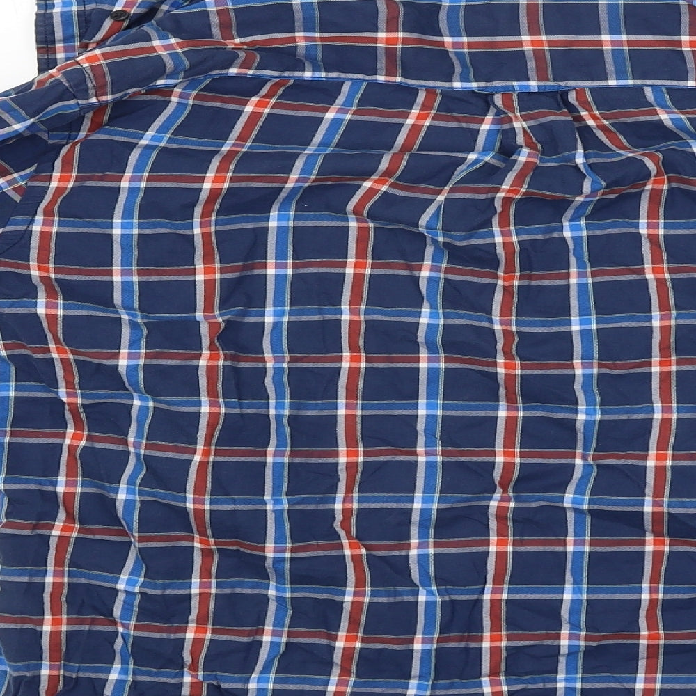 US Polo Assn. Mens Blue Check Button-Up Size M