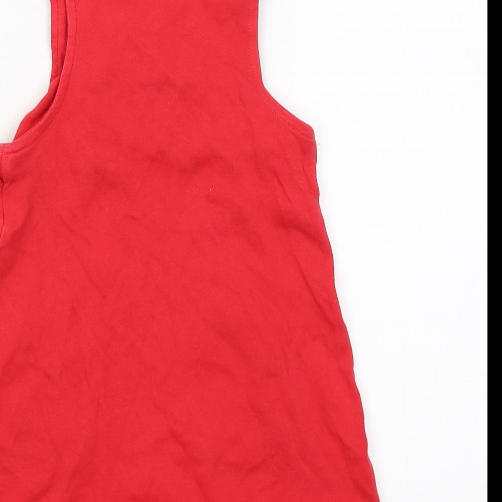 world of eric carle Girls Red Tank Dress Size 9-12 Months