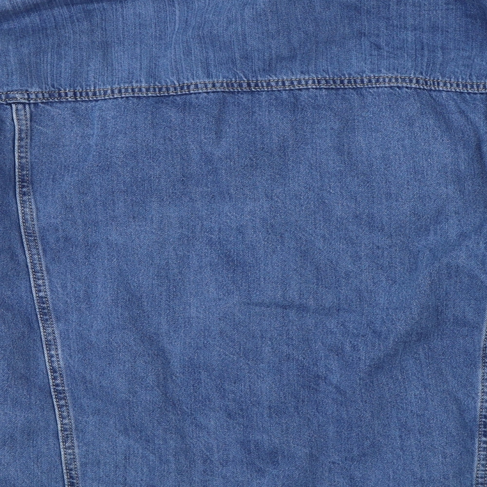 Boohoo Womens Blue Denim Jacket Size 6
