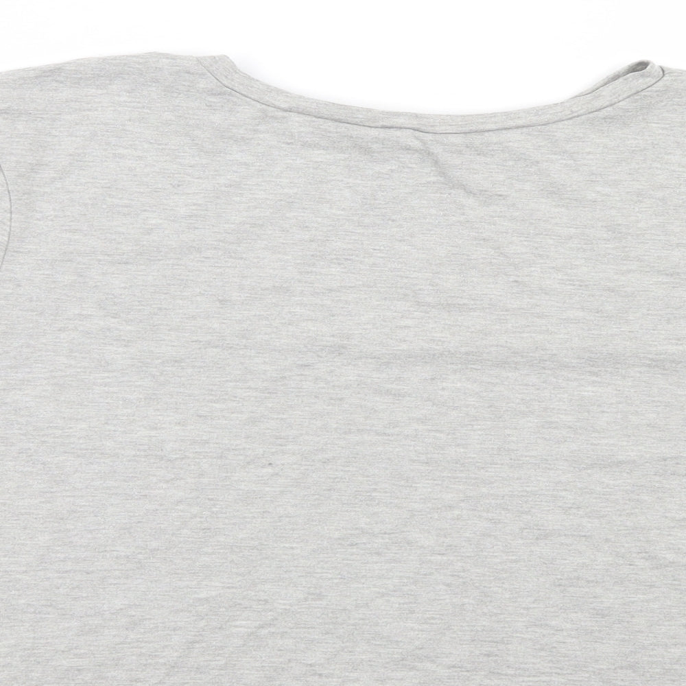 River Island Womens Grey Basic T-Shirt Size 8 - Cropped