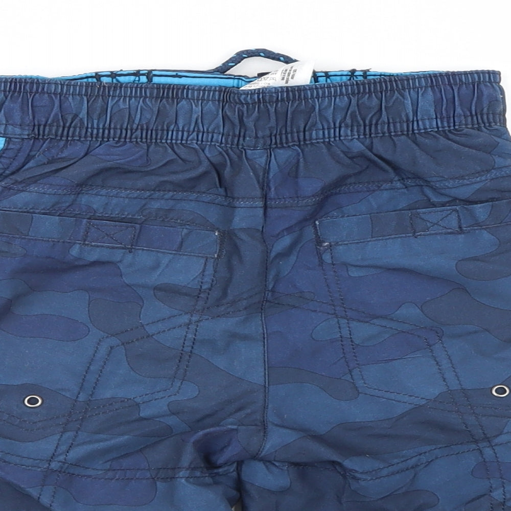 George Boys Blue Camouflage Bermuda Shorts Size 4-5 Years
