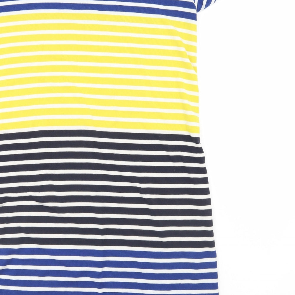 C&C Womens Multicoloured Striped T-Shirt Dress Size M