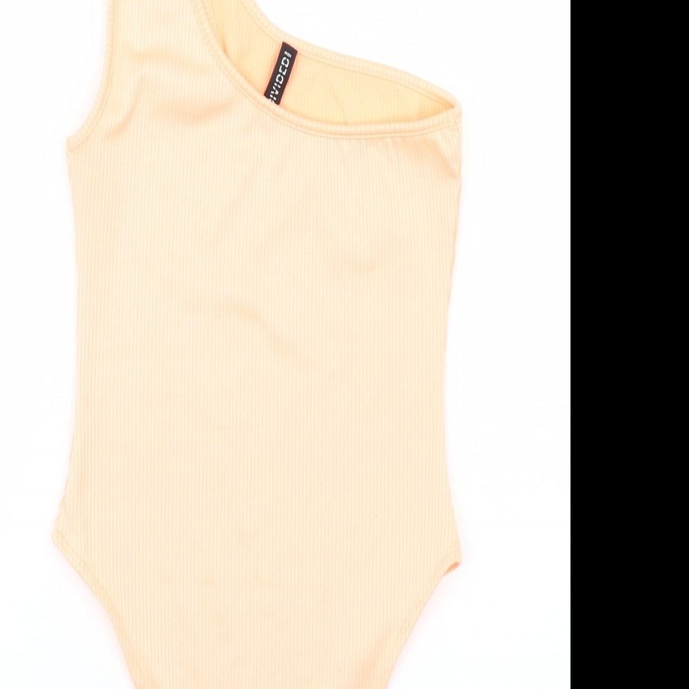Divided Womens Orange Bodysuit One-Piece Size S