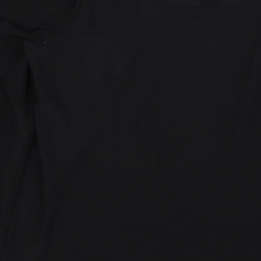 Preworn Womens Black Basic T-Shirt Size 16