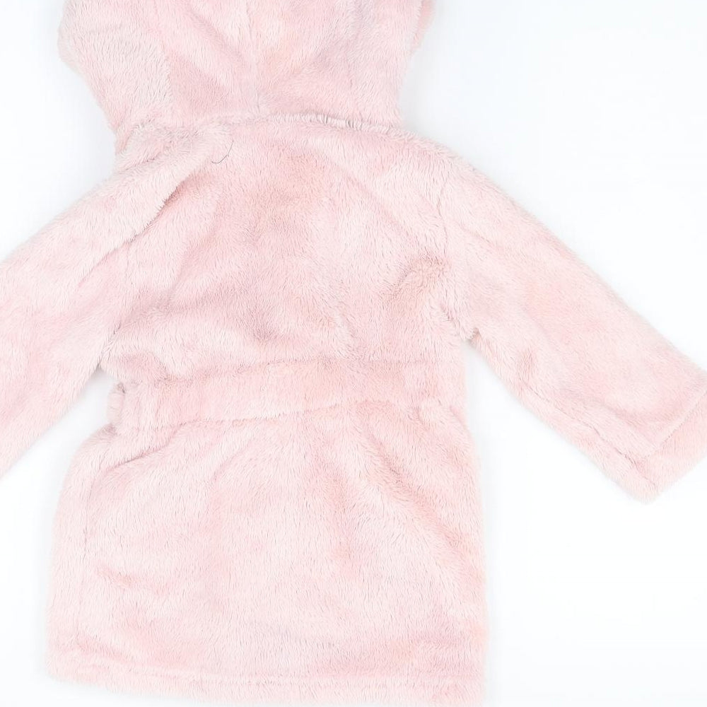 Elodie Girls Pink Fleece Gown Size 12-18 Months