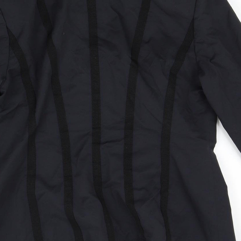 Linea Womens Black Rain Coat Blazer Size 12