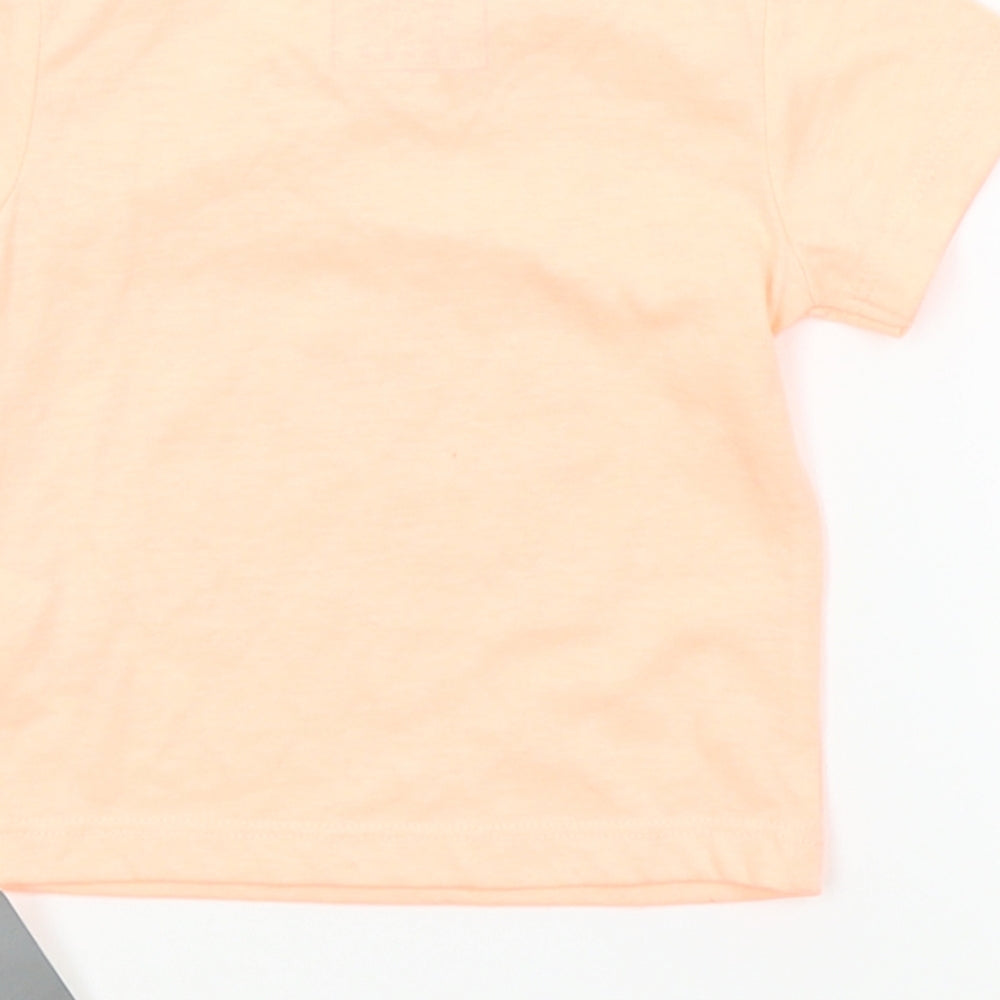 Earlydays Boys Orange Basic T-Shirt Size 3-6 Months