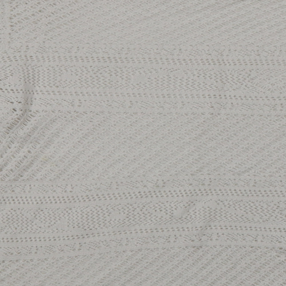 NEXT Womens White Basic Blouse Size 12 - Knitted