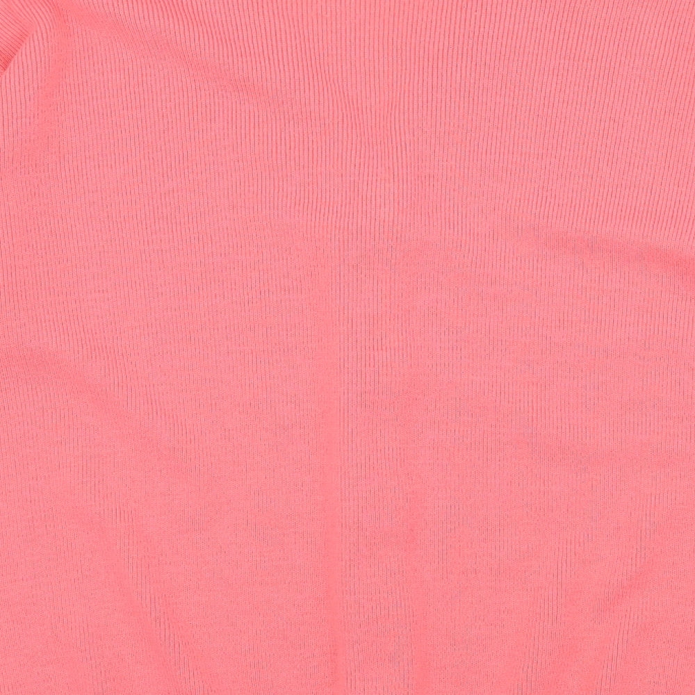 Merry Gold Womens Pink Knit Cardigan Jumper Size L