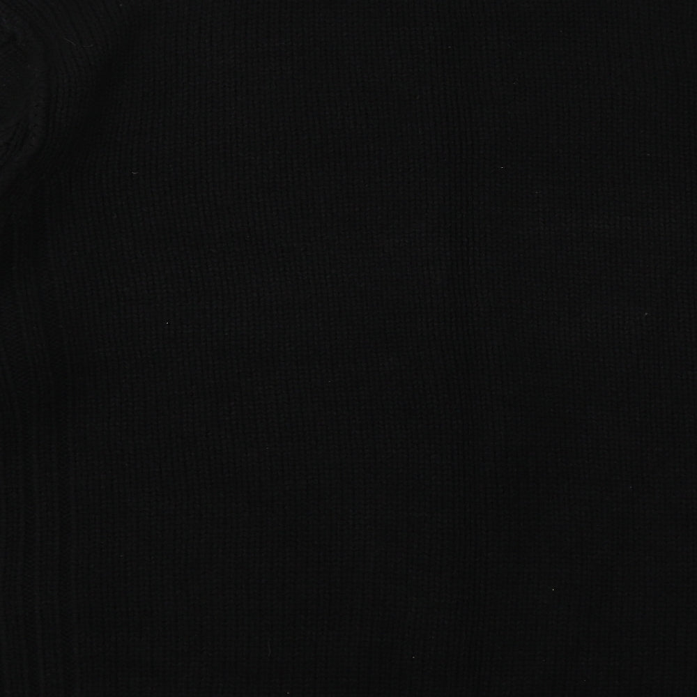 George Mens Black Knit Full Zip Jumper Size XL