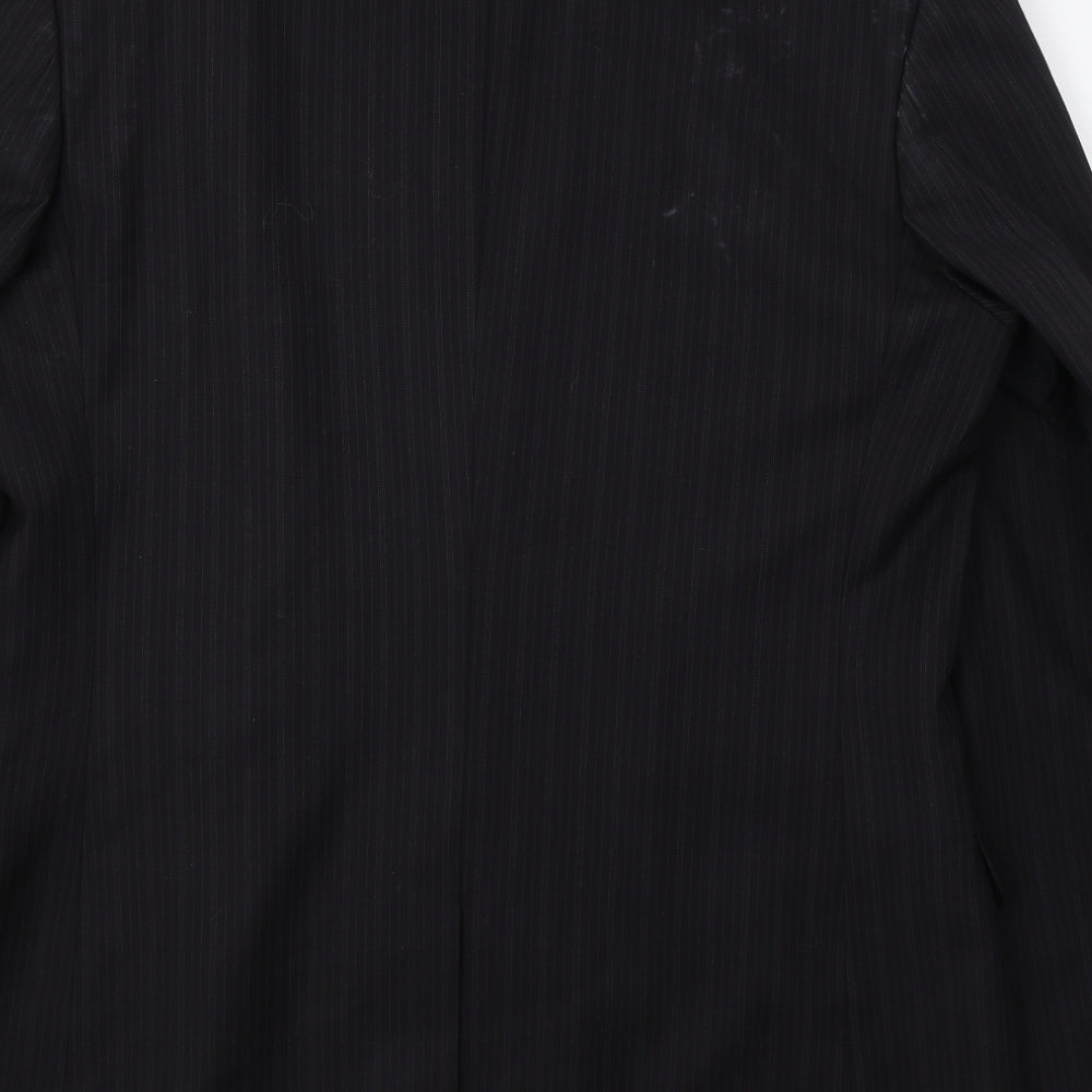 Burton Mens Black Striped Jacket Suit Jacket Size L