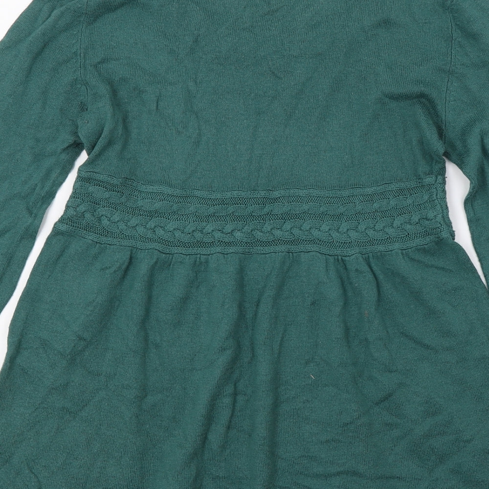 H&M Womens Green Knit Basic T-Shirt Size XS
