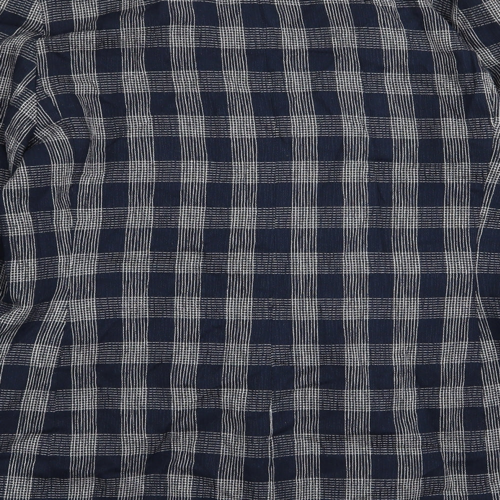 Debenhams Womens Blue Check Jacket Blazer Size 14