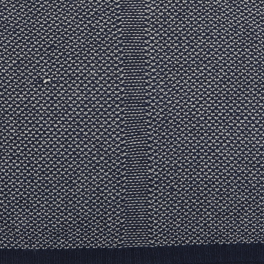 Indigo Womens Blue Houndstooth Pullover Jumper Size 12