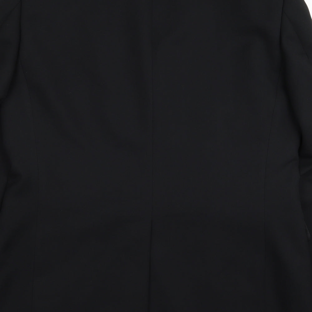 greenwoods Mens Black Jacket Blazer Size 40